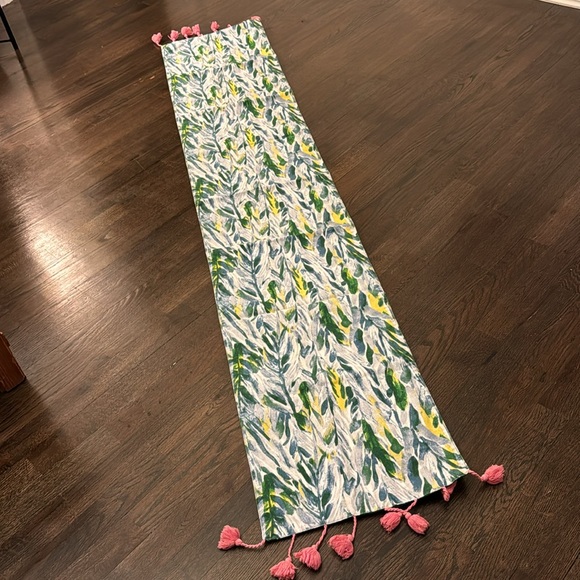 72"x14" Jungle Leaf With Tassels Table Runner Green - Opalhouse - Picture 4 of 4